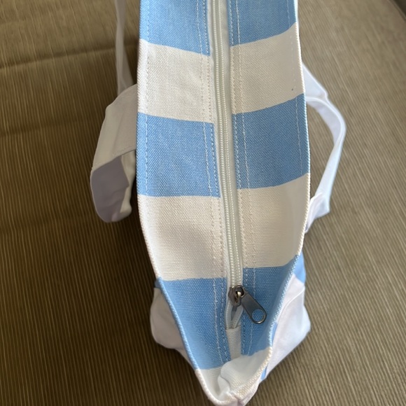 Striped summer large tote bag. - Picture 8 of 9